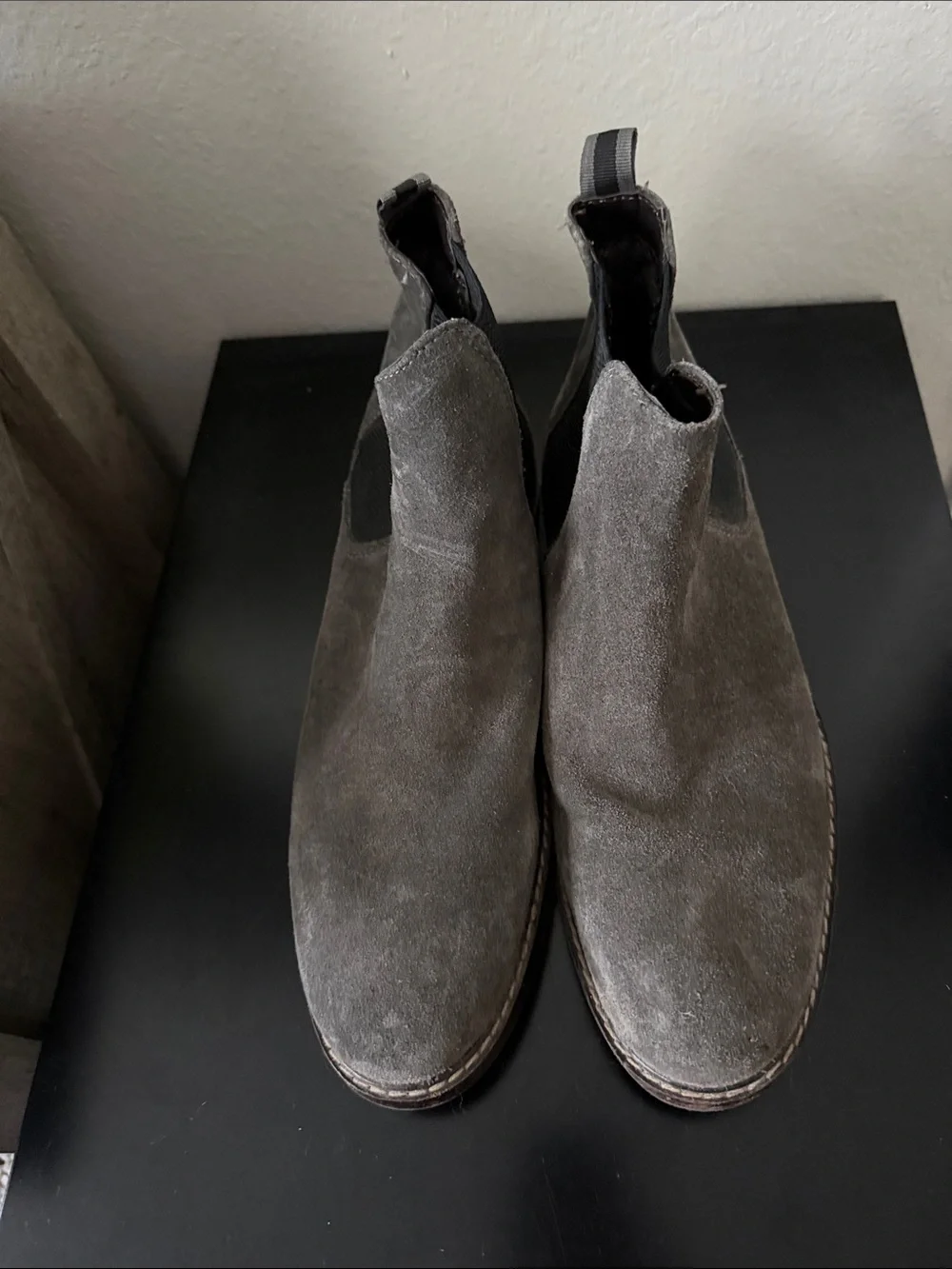 Crown Vintage Slate Gray Suede Boots
